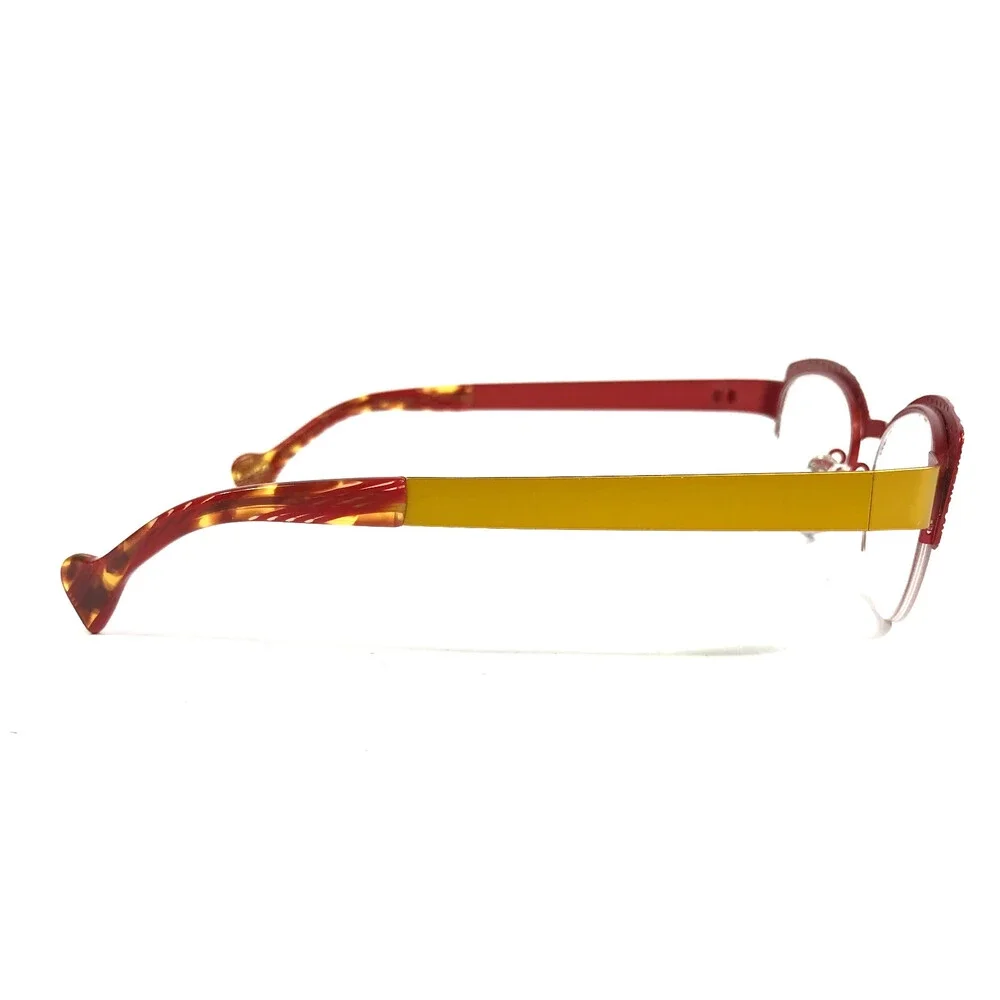 BOZ Eyeglasses Frames ZADIG 5560 Yellow Sand Orange Cat Eye Half Rim 49-19-135